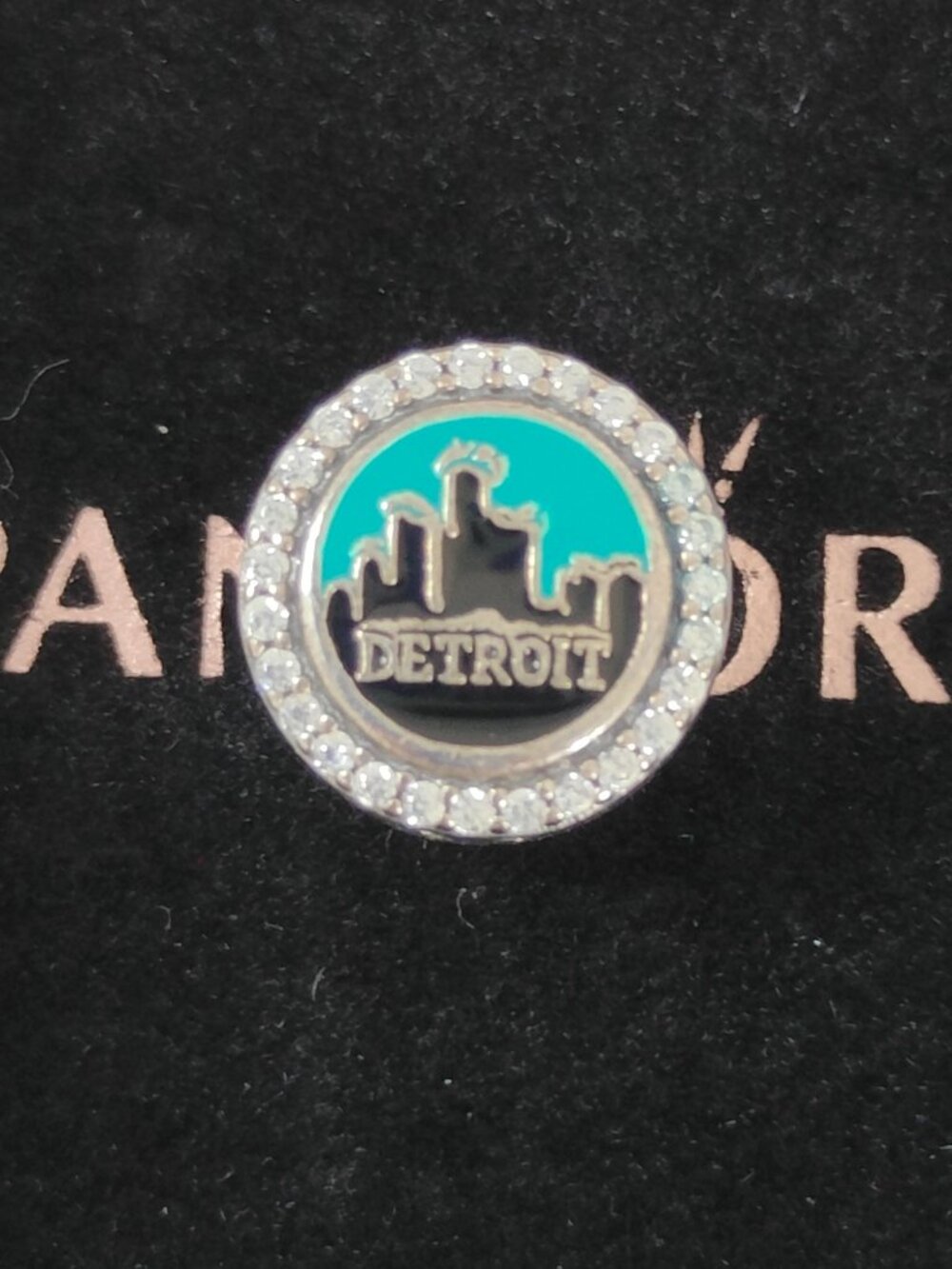 Pandora Detroit Motor City Exclusive Charm Bead Pendant S925 Silver with box